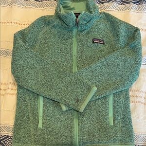 Patagonia Teal Heathered Zip-Up Jacket